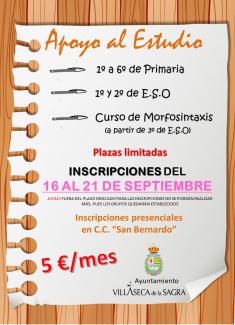 Cartel apoyo estudio