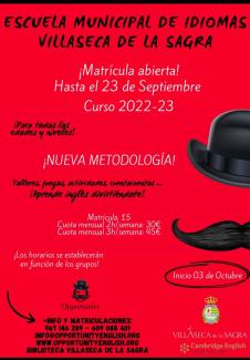 Cartel Escuela de idiomas