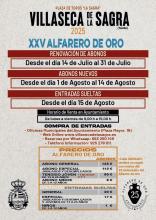 ABONOS Y ENTRADAS XXV ALFARERO DE ORO 2025 